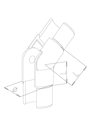 Adjustable Elbow Upwards - Model 7040 CAD Drawing